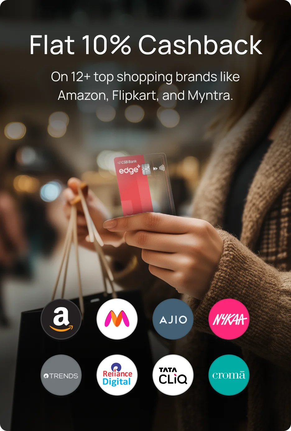 10% cashback on shopping