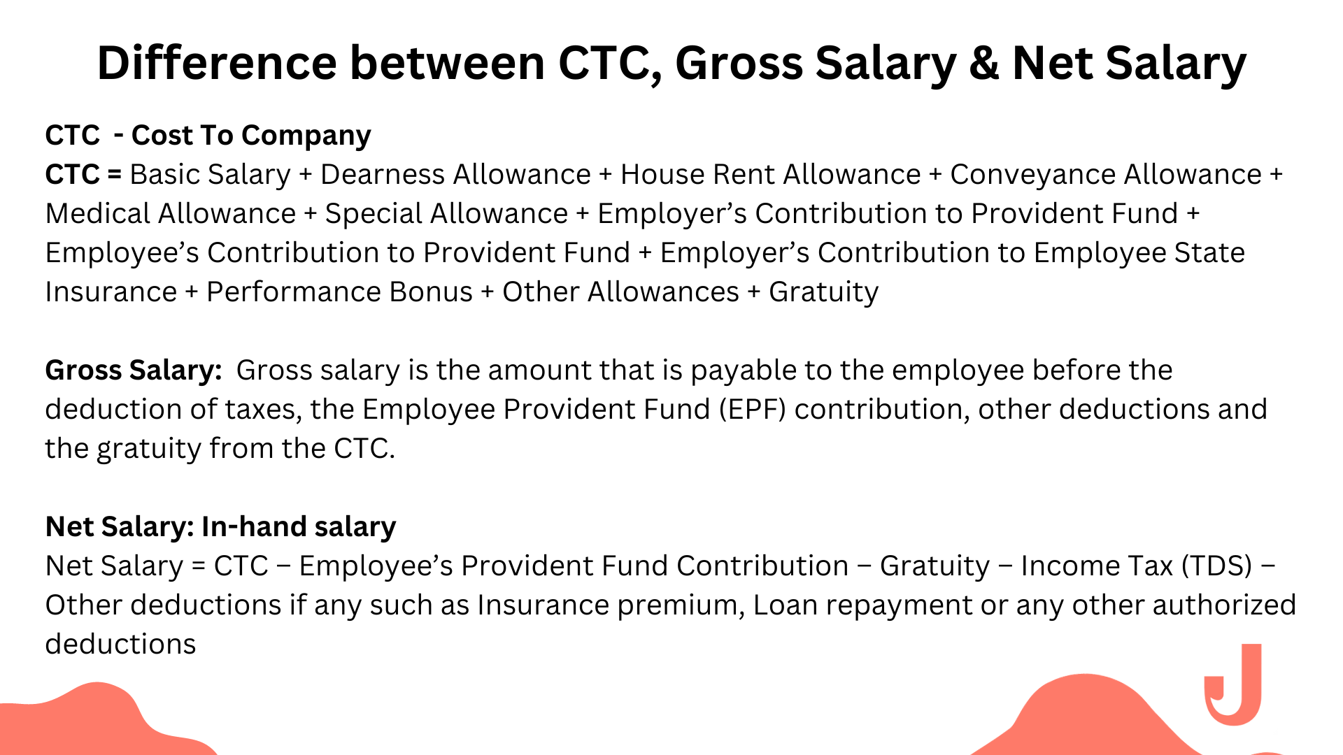 What Is CTC, Gross And Net Salary?