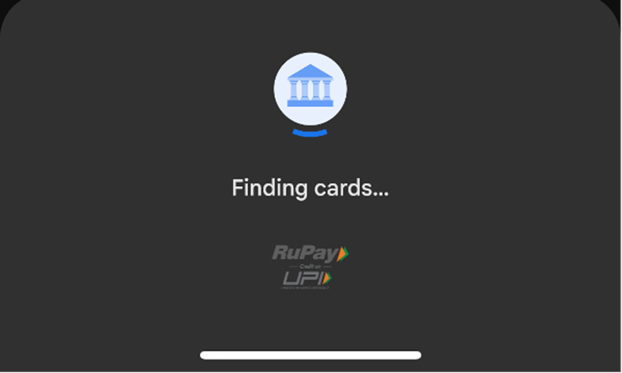 fetching card details on google pay for rupay credit cards