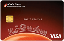 ICICI Bank Student Forex Prepaid Card