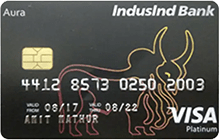 indusind platinum aura credit card