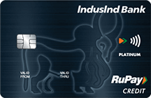 IndusInd Platinum Rupay Credit Card