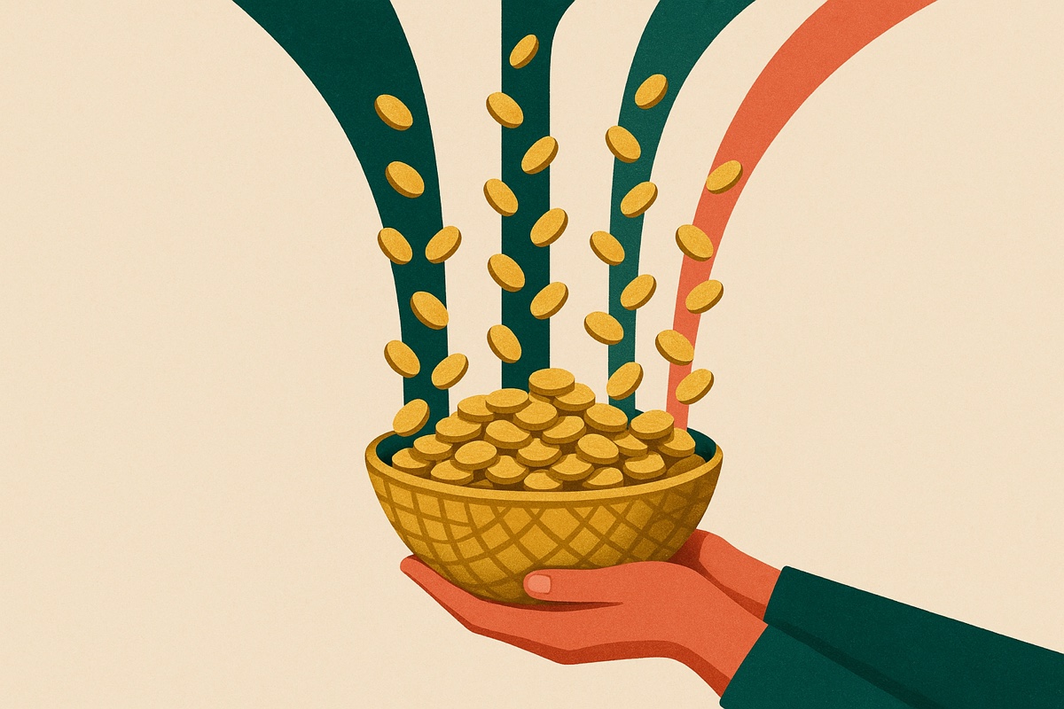 A mutual fund pools money from many investors into a diversified basket