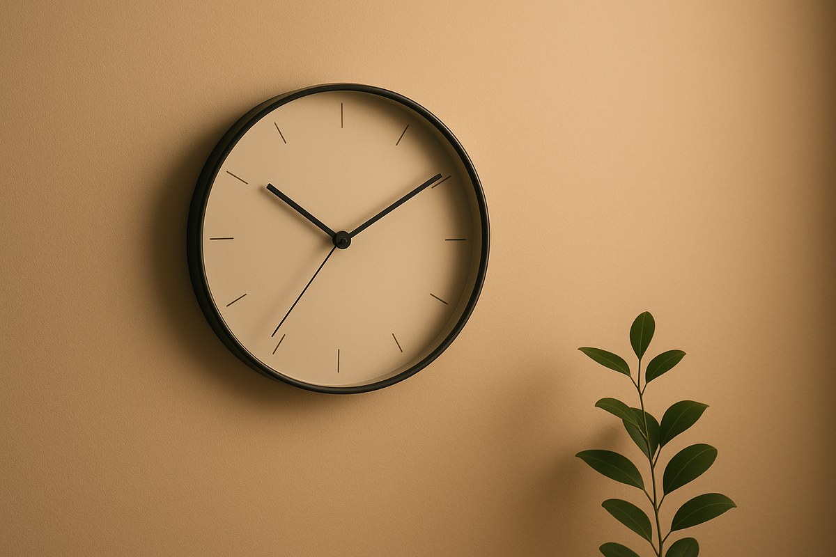Minimalist wall clock — know your ITR deadline