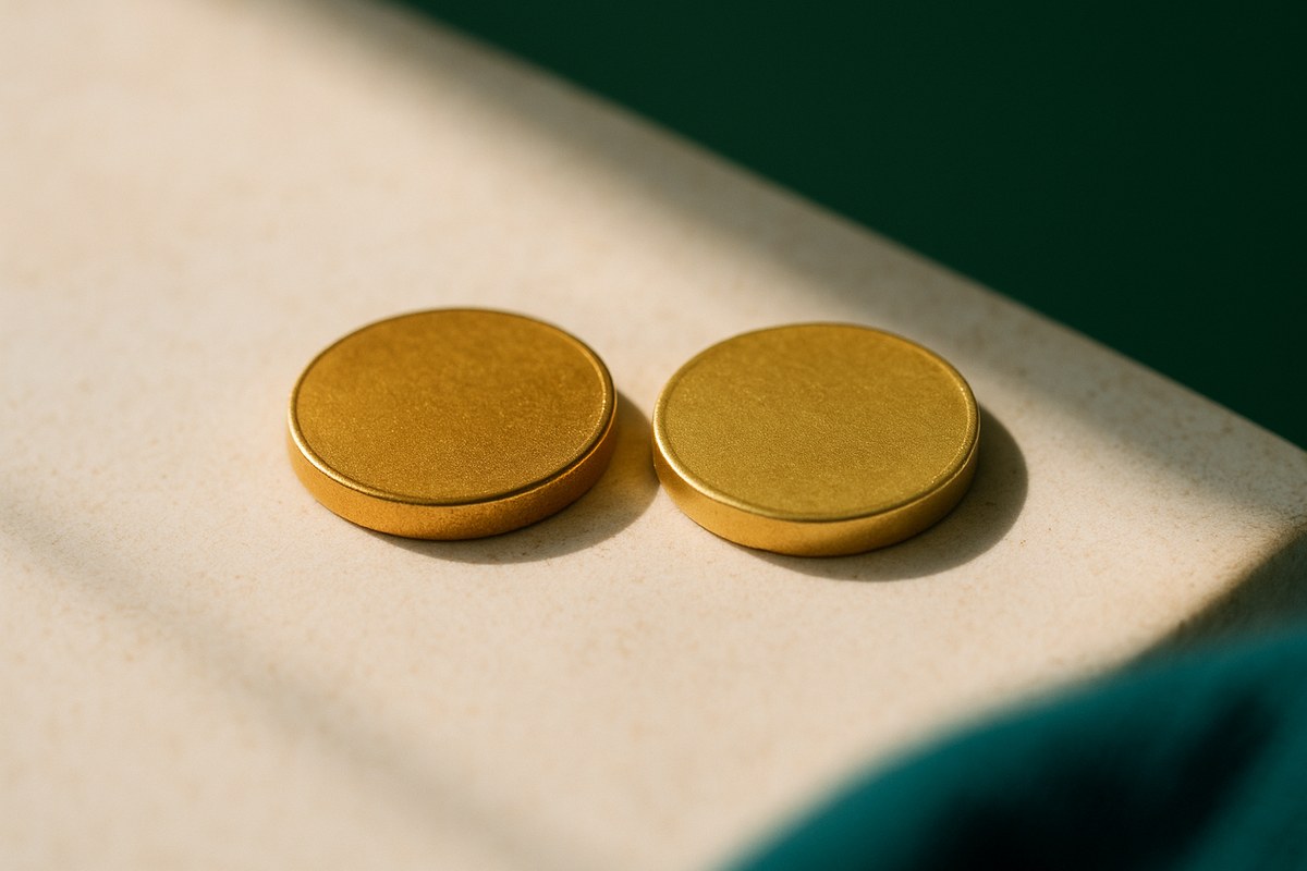 24K vs 22K gold compared side by side
