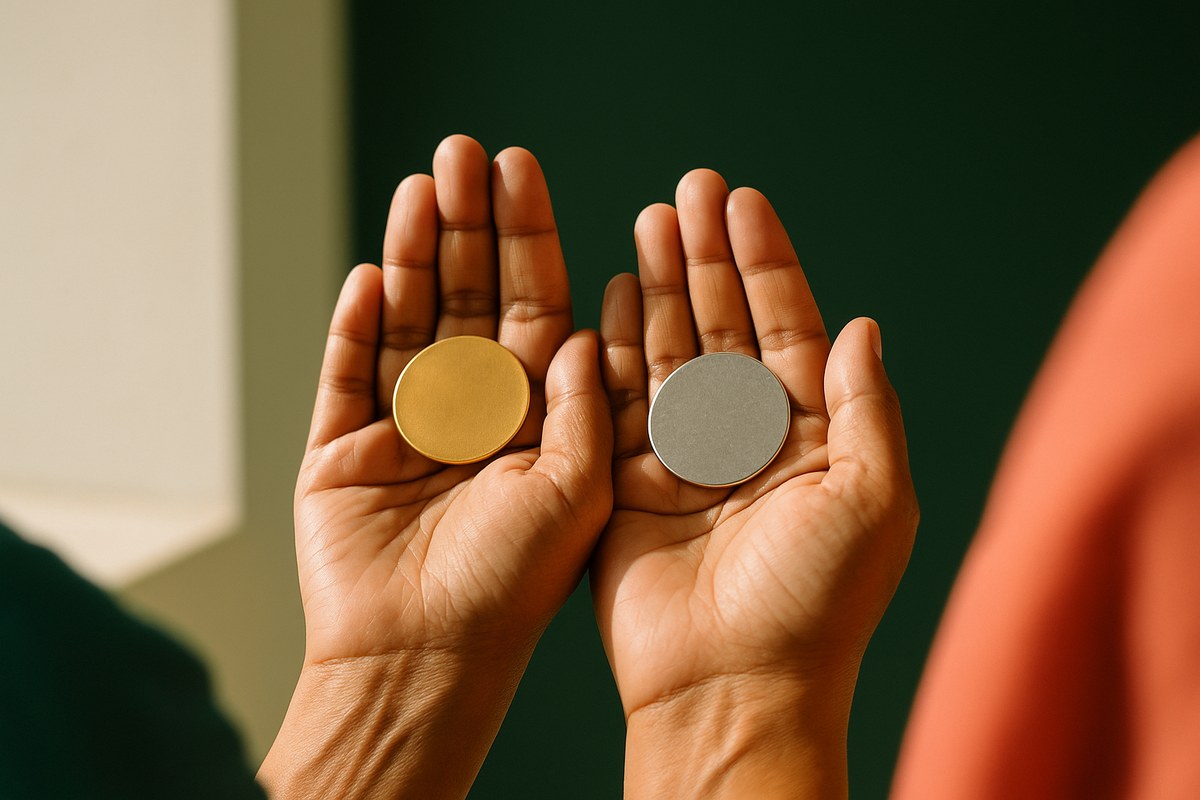 Gold vs silver compared side by side