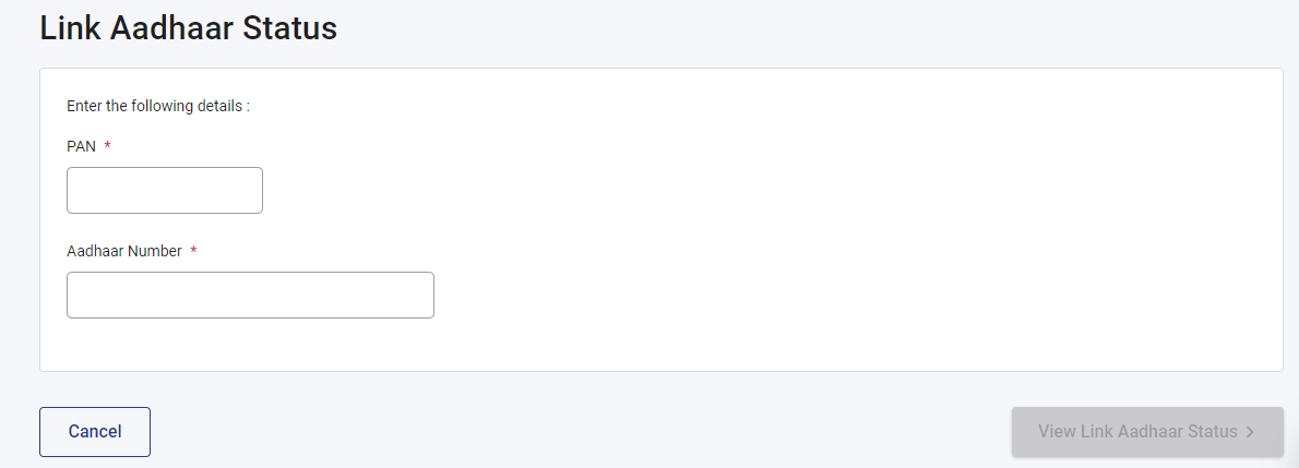 link aadhaar and pan card by entering details on this screen over income tax portal.